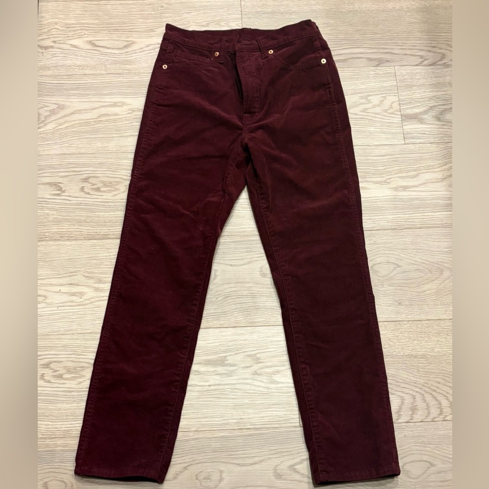 GAP Women's Deep Red Straight Leg Pants